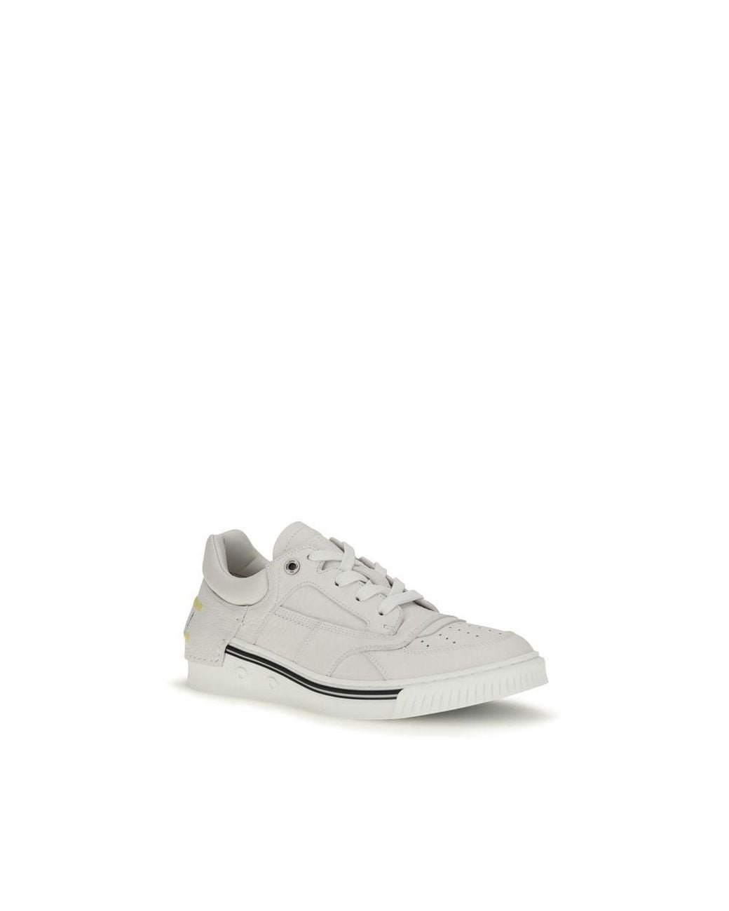 Fendi White Calf Leather Bos Taurus Low Top Sneakers for men