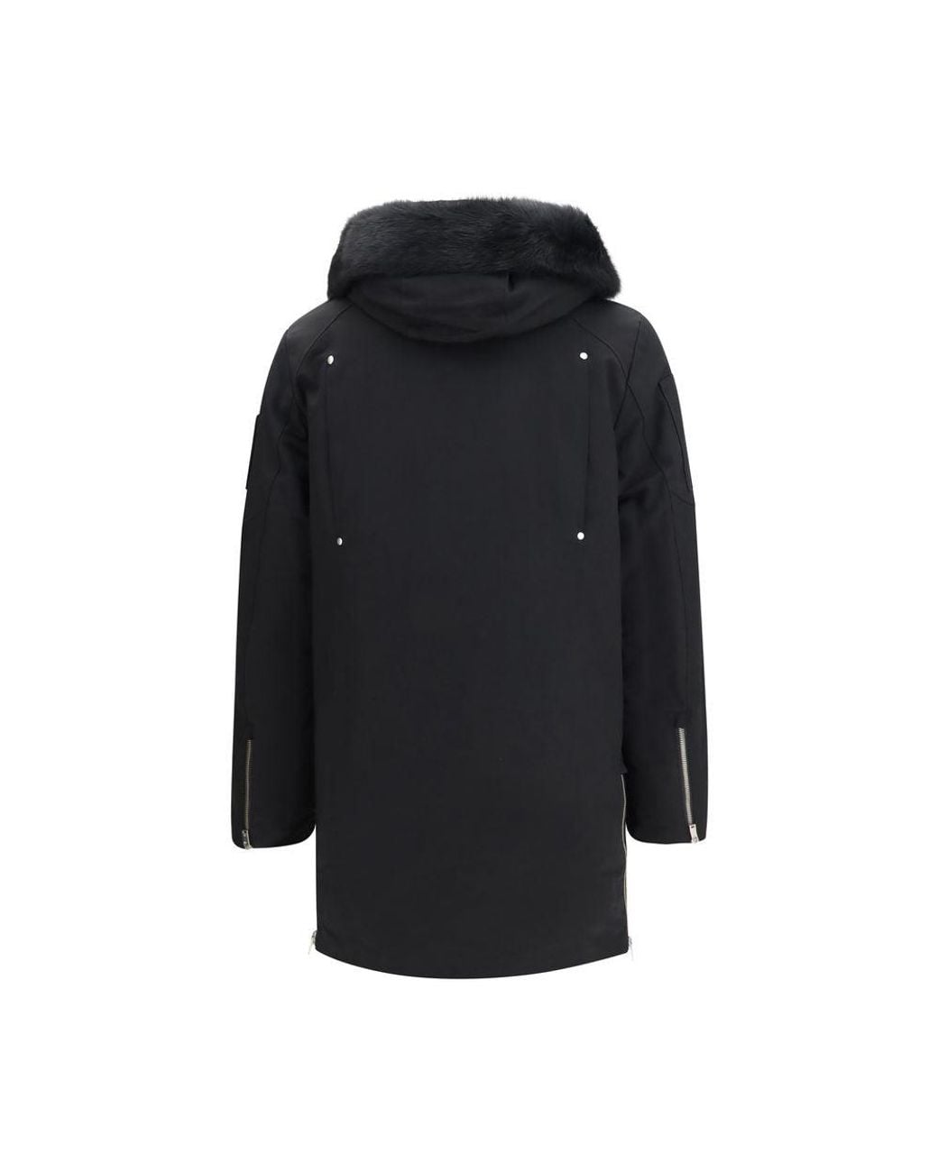 Moose Knuckles Black Cotton Coat for men