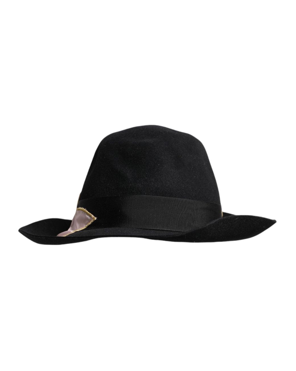 Dolce & Gabbana Black Logo Embroidered Wide Brim Hat