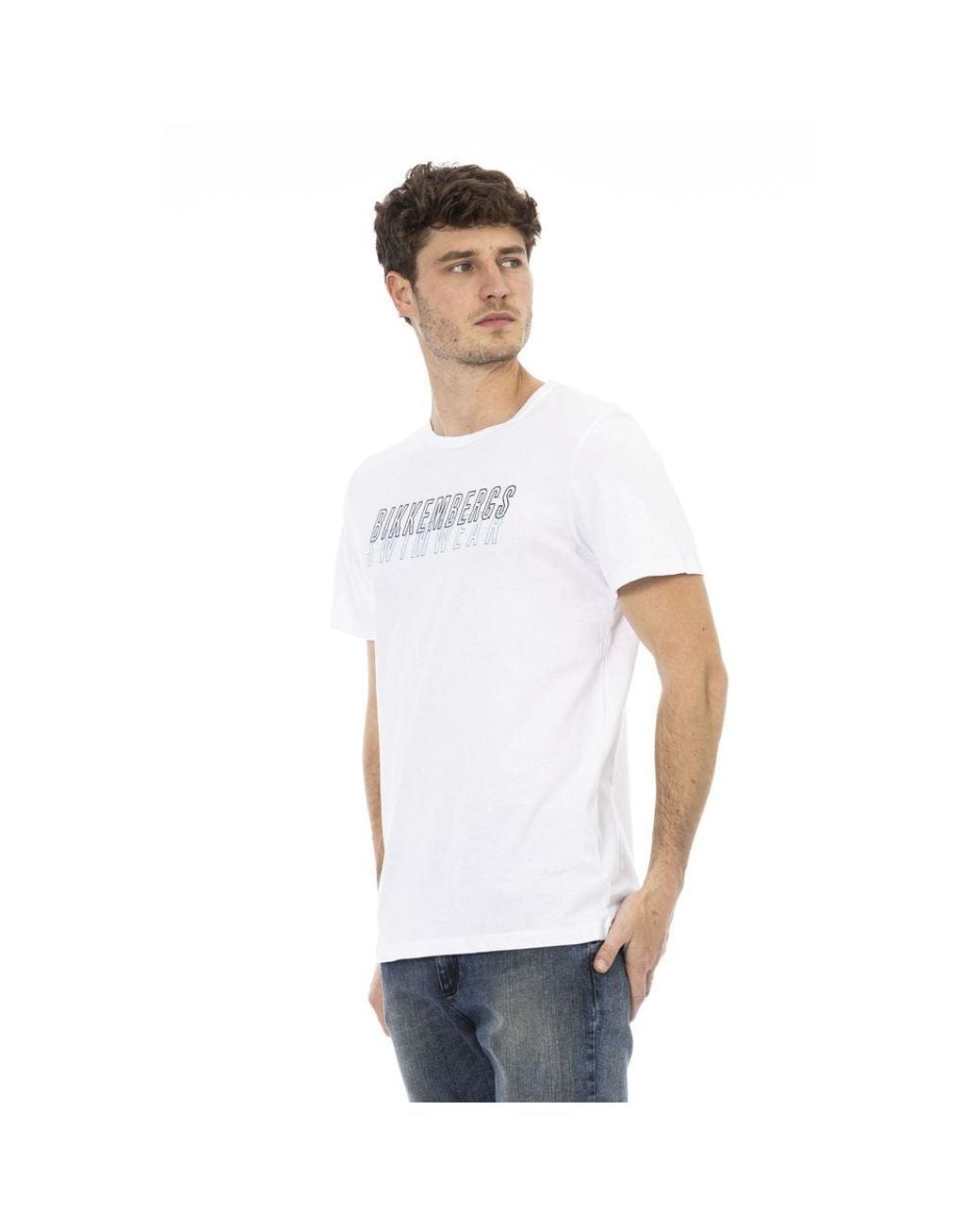 Bikkembergs Blue Black Cotton Men T for men