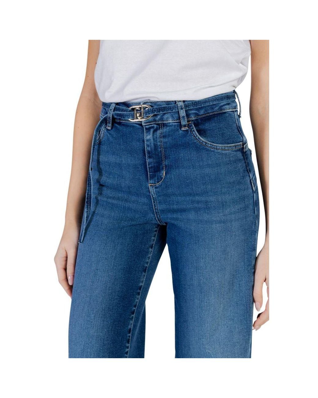Liu Jo Blue Cotton Bootcut Jeans