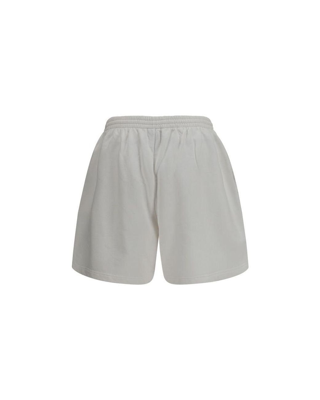 Balenciaga Gray White Cotton Bermuda Shorts for men