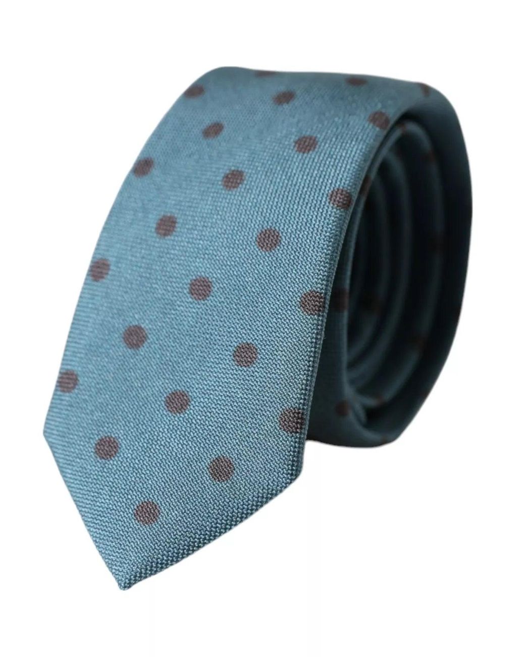 Dolce & Gabbana Blue Polka Dot Silk Tie Classic Style for men