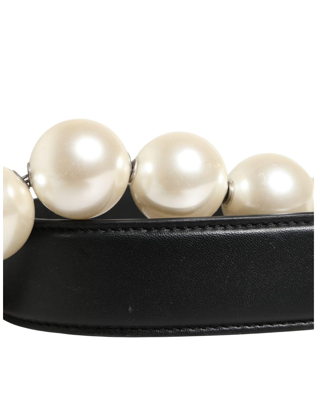 Dolce & Gabbana Black Leather Chain Bag Accessory Shoulder Strap