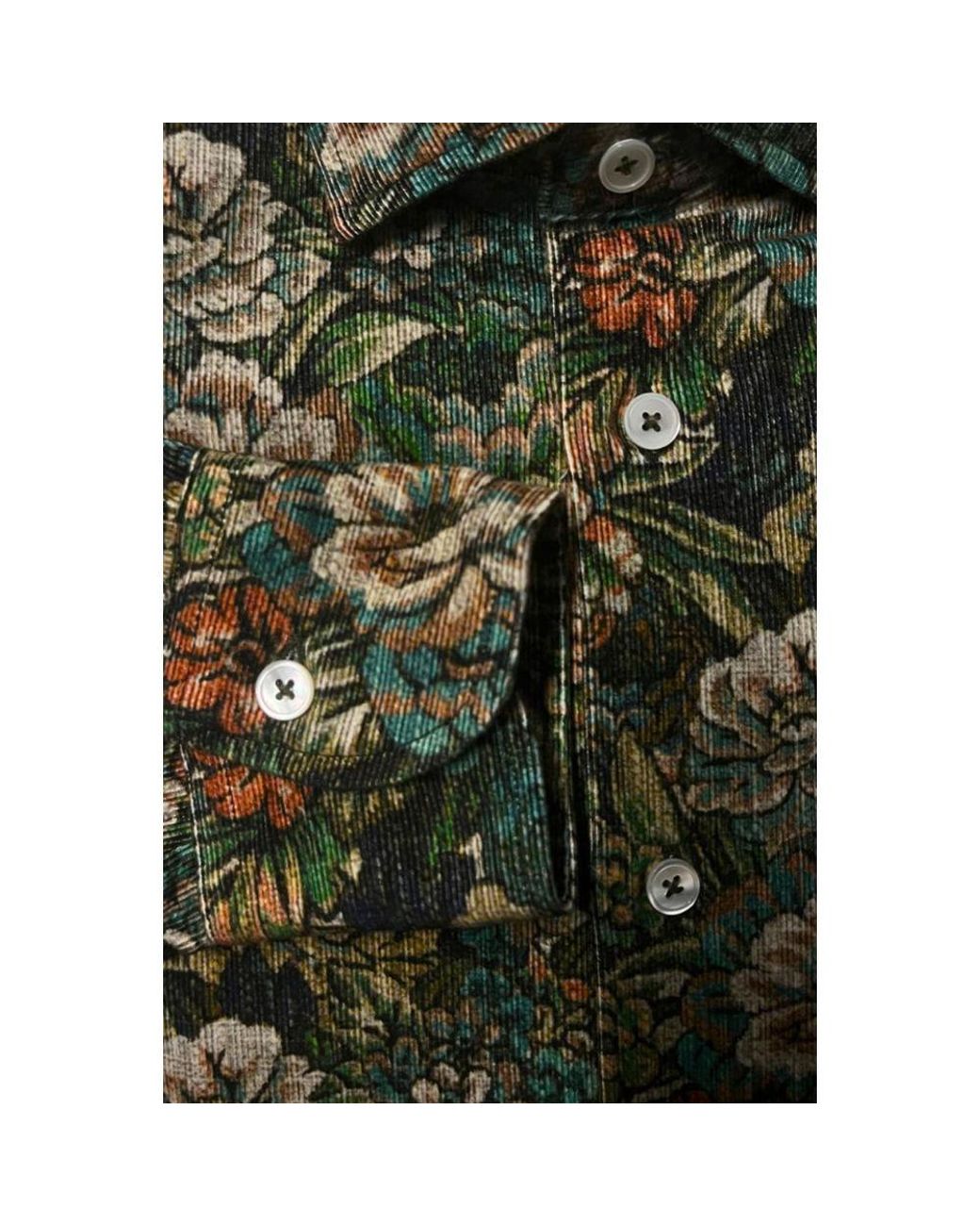 Bagutta Green Cotton Shirt for men