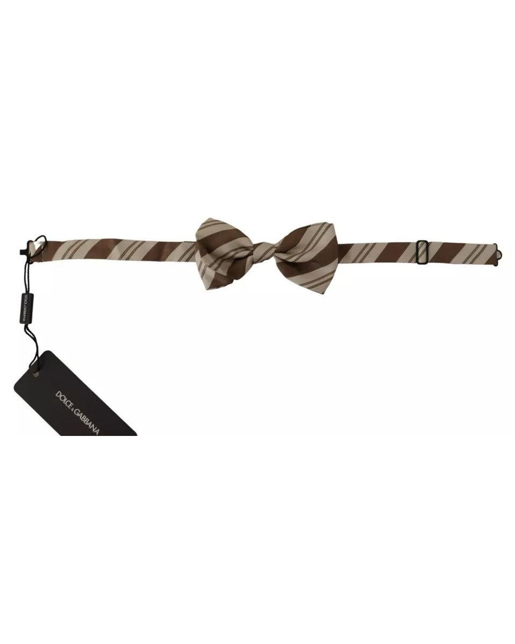 Dolce & Gabbana Black Patterned Adjustable Neck Bow Tie for men