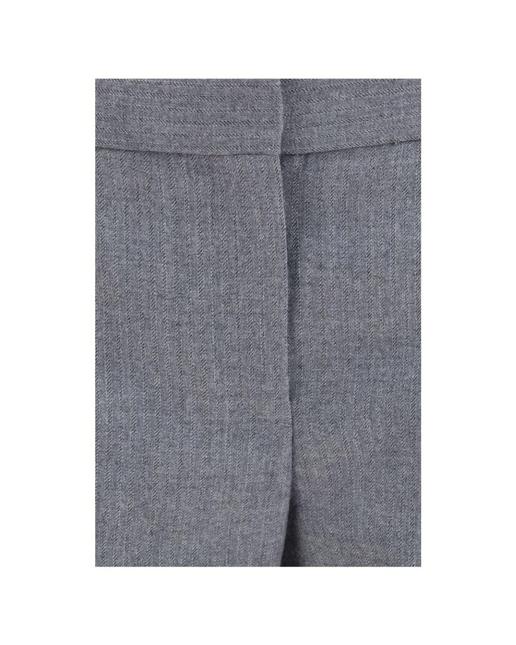 McQueen Gray Wool Oves Aries Casual Pants