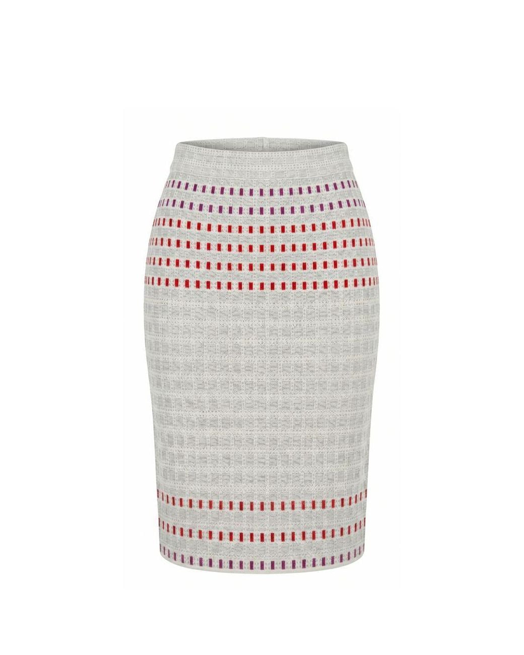 Malo Gray Grey Silk Skirt