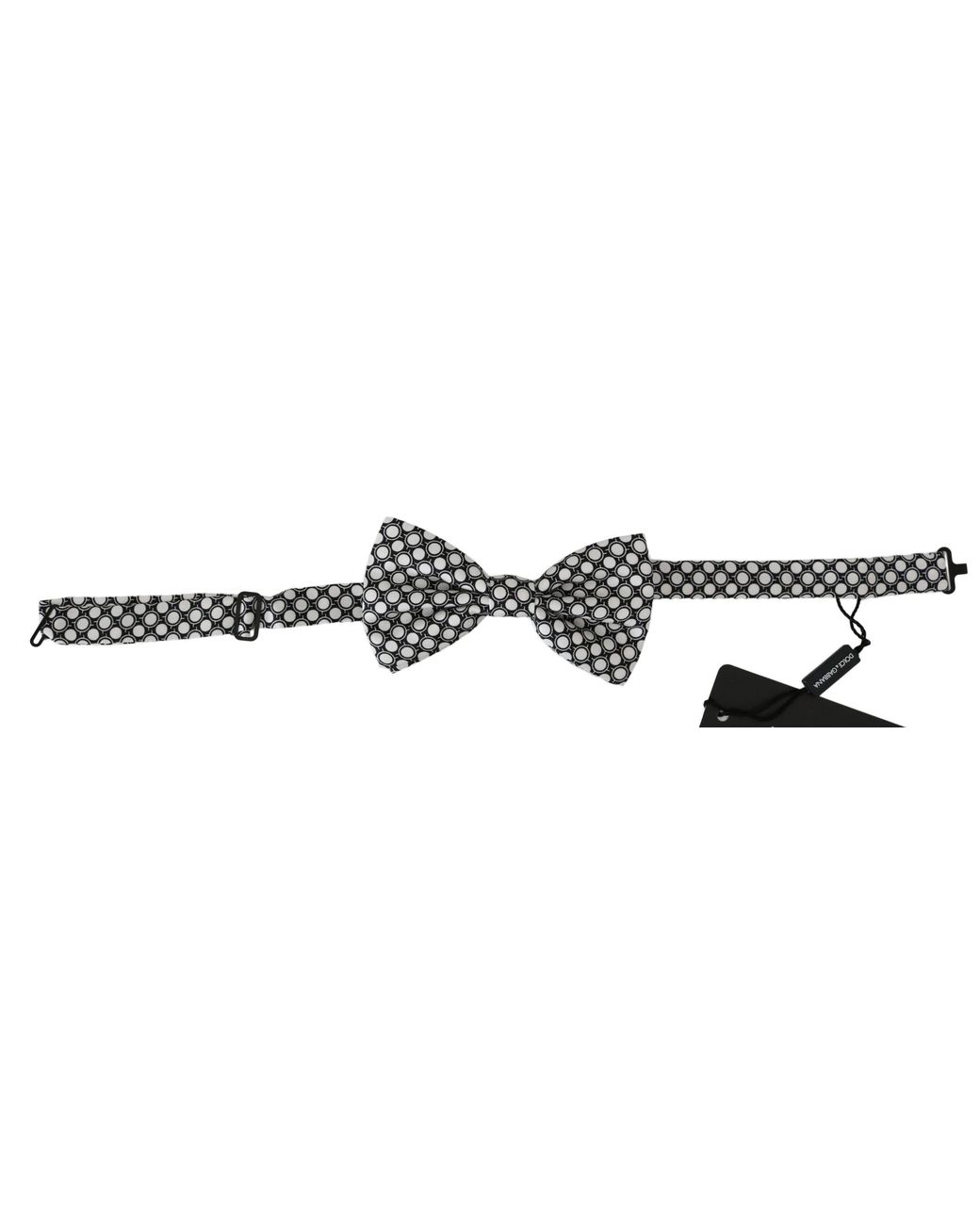 Dolce & Gabbana Black Circles Adjustable Neck Papillon Bow Tie for men