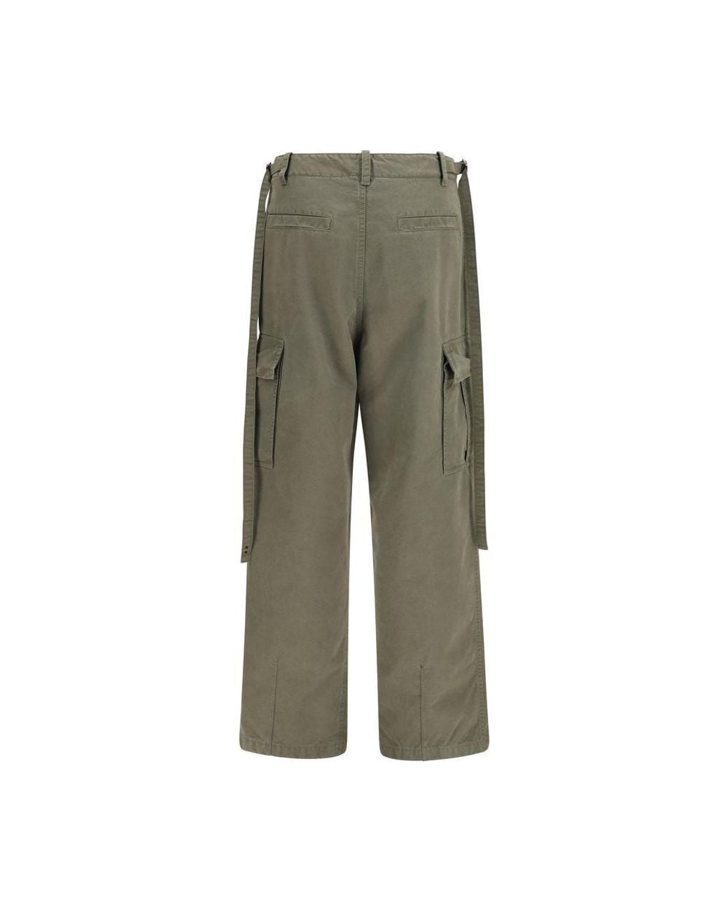 Fendi Green Bicolor Cotton Cargo Pants