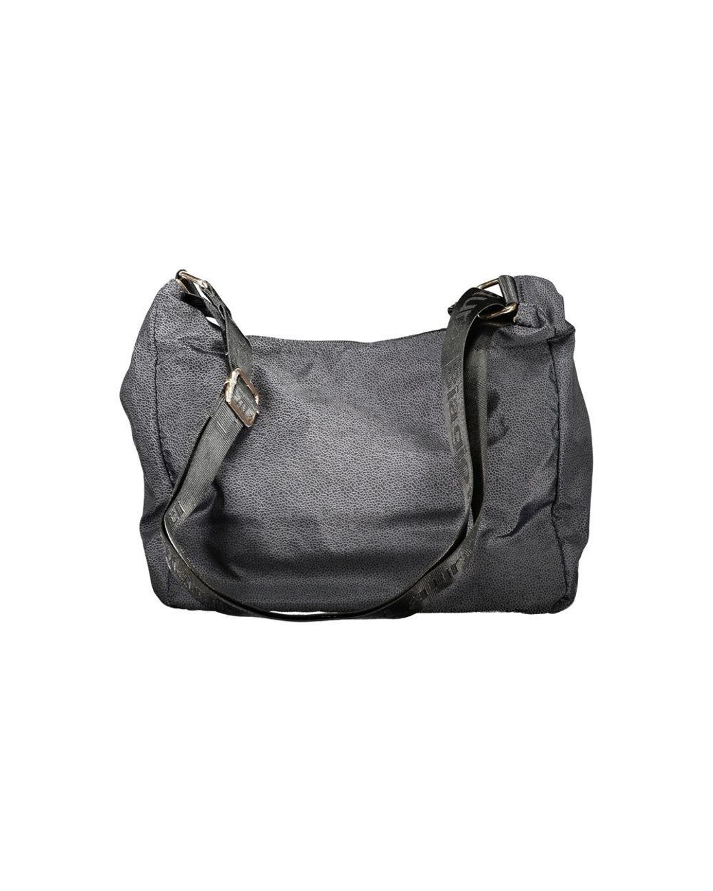 Laura Biagiotti Gray Black Polyester Handbag