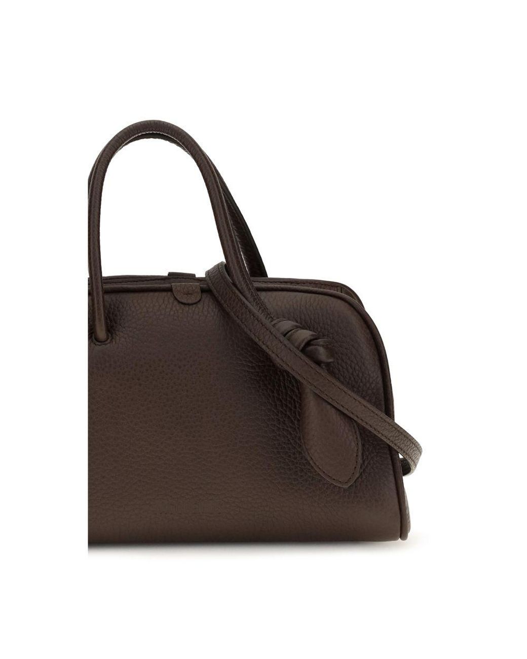 Jacquemus Brown Jacquemus Grained Calf Leather Top Handle Bag