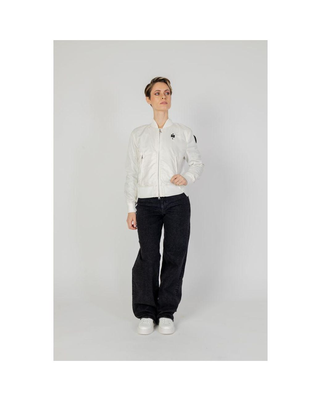 Blauer White Polyamide Jackets & Coat
