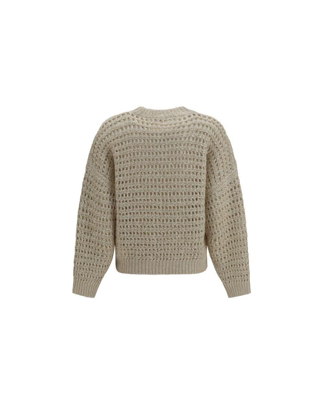 Brunello Cucinelli Natural Beige Wool Oves Aries Sweatshirt