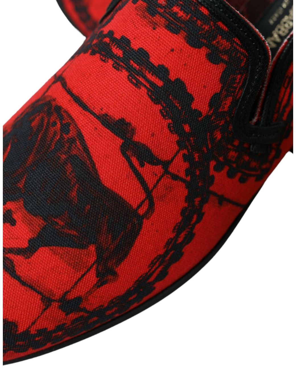 Dolce & Gabbana Red Torero Loafers Slippers Shoes for men
