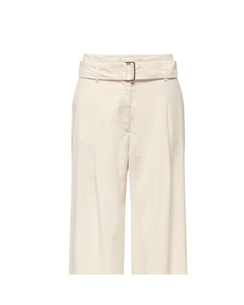 ONLY Natural Cream Polyester Dress Pants