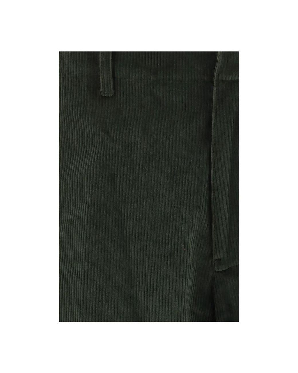 Etro Green Bicolor Cotton Casual Pants for men