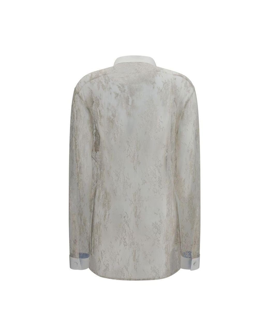 Tom Ford Gray Beige Polyamide Blouse