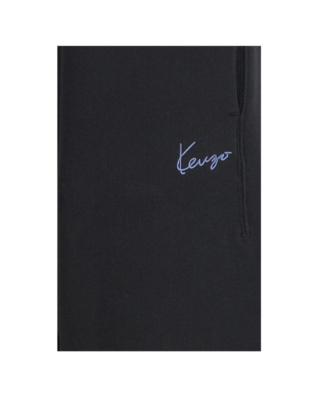KENZO Black Cotton Joggers (workout Pants) for men