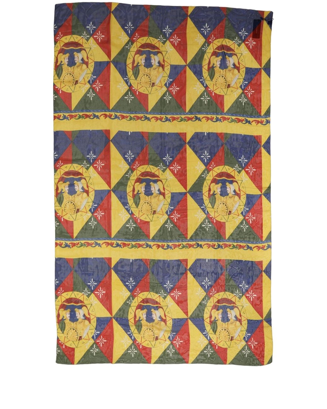 Dolce & Gabbana Blue Multicolor Silk Printed Shawl Stole Scarf