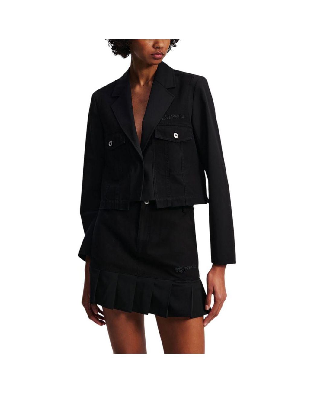 Karl Lagerfeld Black Polyester Blazer