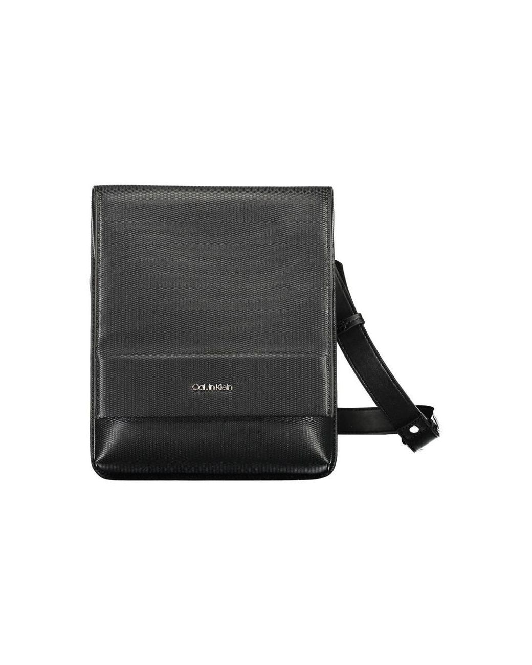Calvin Klein Black Polyester Shoulder Bag for men