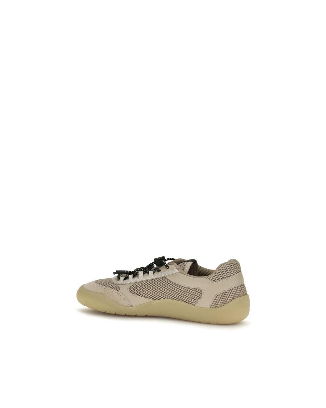 Prada Metallic Beige Calf Leather Bos Taurus Athletic Sneakers