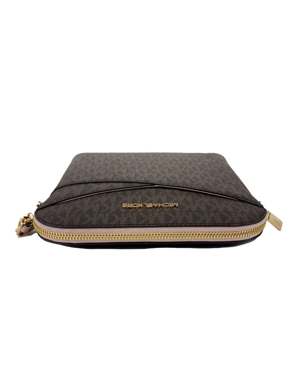 Michael Kors Gray Jet Set Medium X Dome Pvc Crossbody Bag