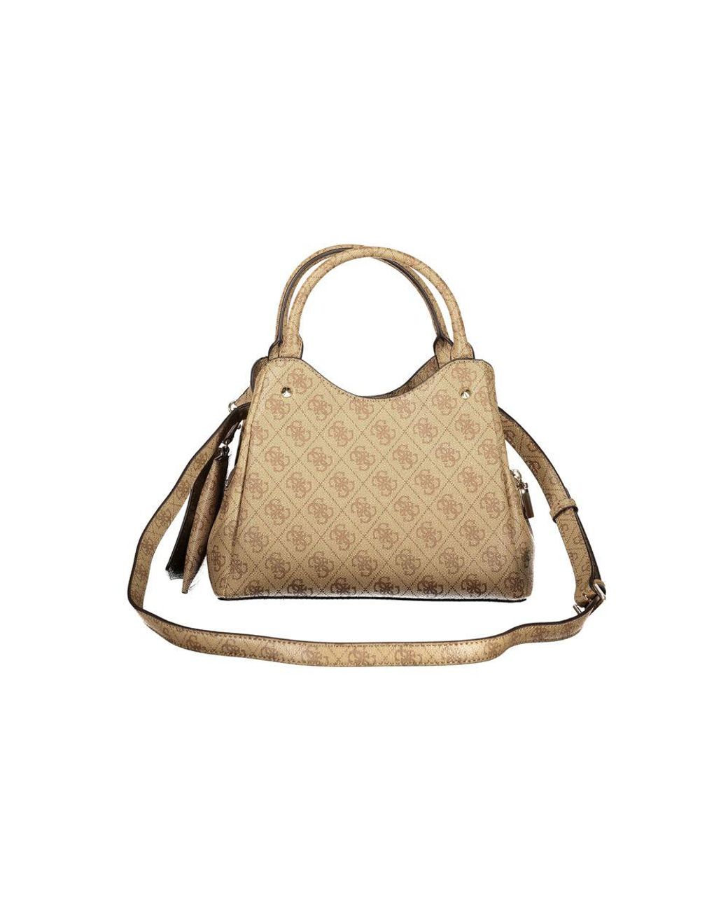 Guess Brown Beige Polyethylene Handbag