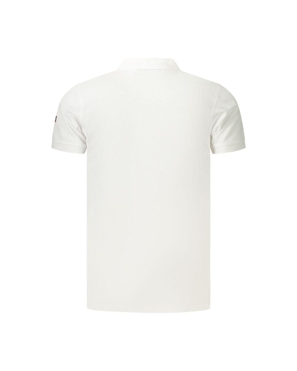 Norway 1963 White Cotton Men's Polo Shirt for men