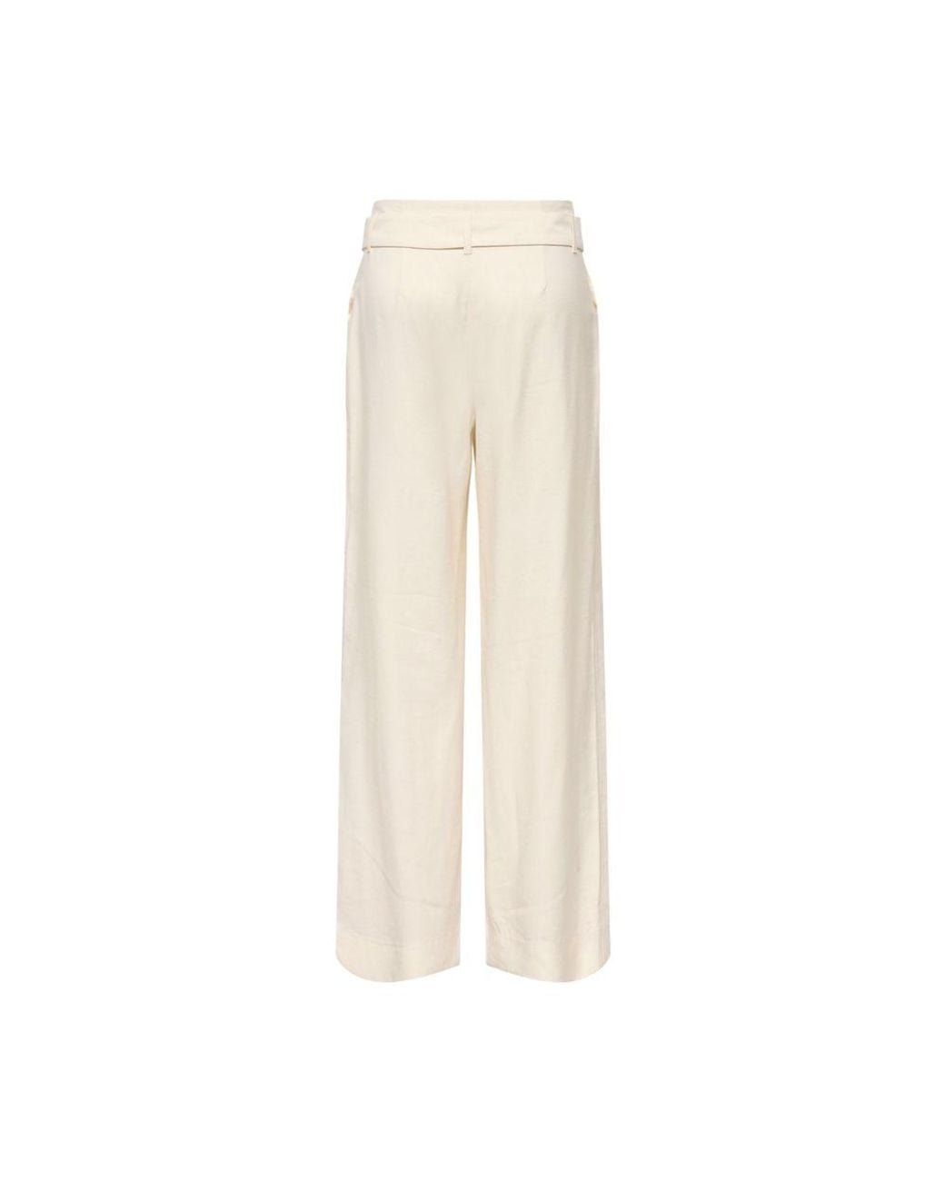 ONLY Natural Cream Polyester Dress Pants