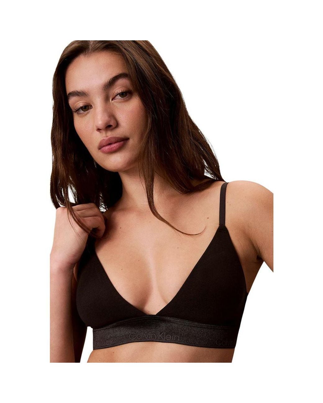 Calvin Klein Black Cotton Bra