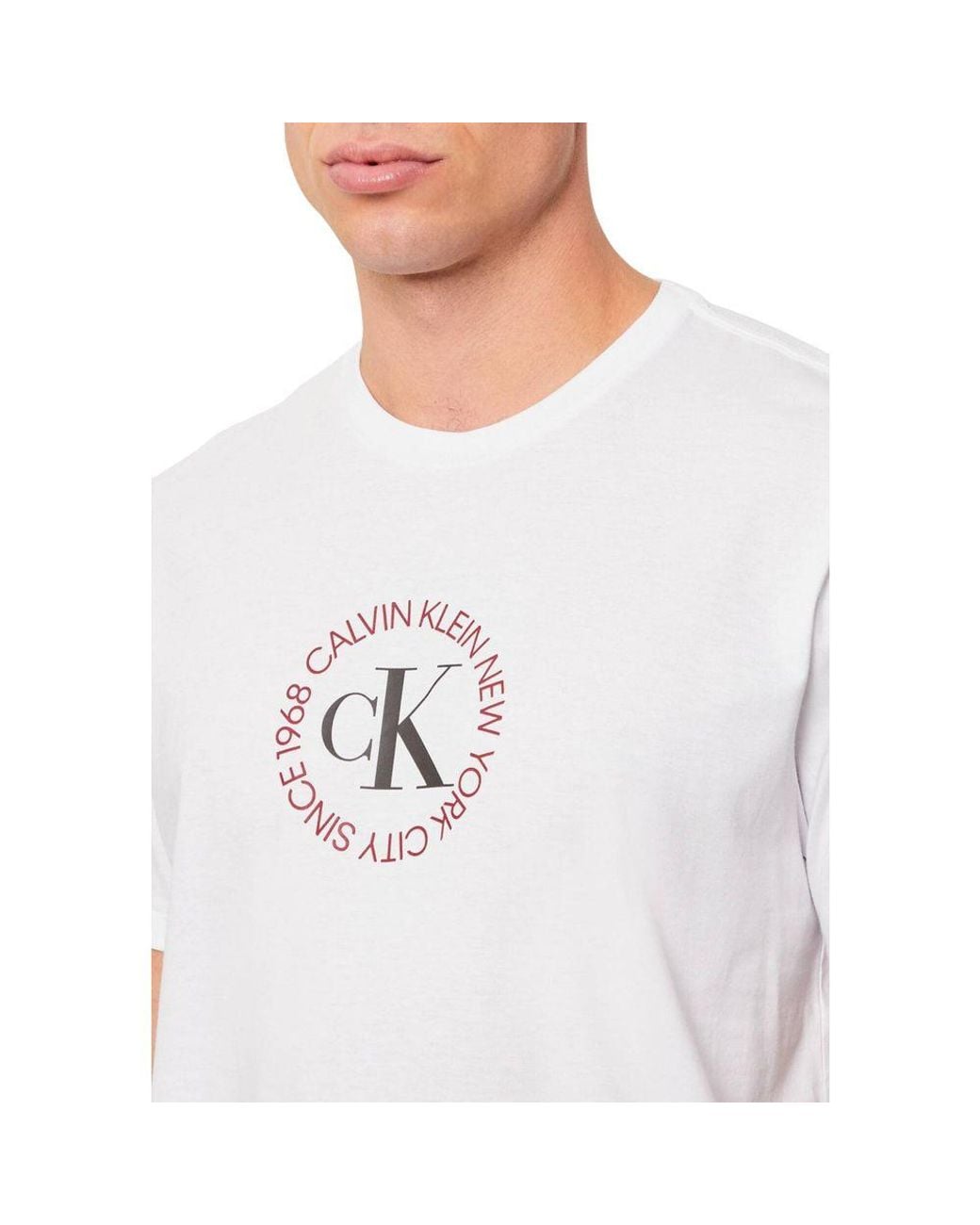 Calvin Klein White Cotton T for men