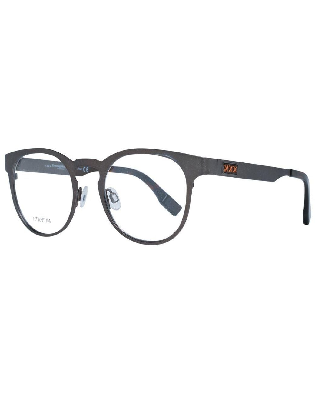 Zegna Black Titanium Glasses (Frames) for men