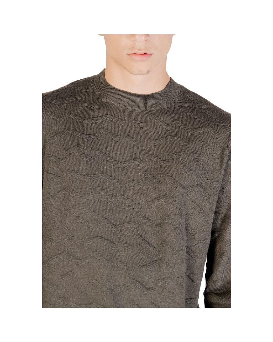 ARMANI EXCHANGE Gray Marabou Sweatshirt Clothing for men