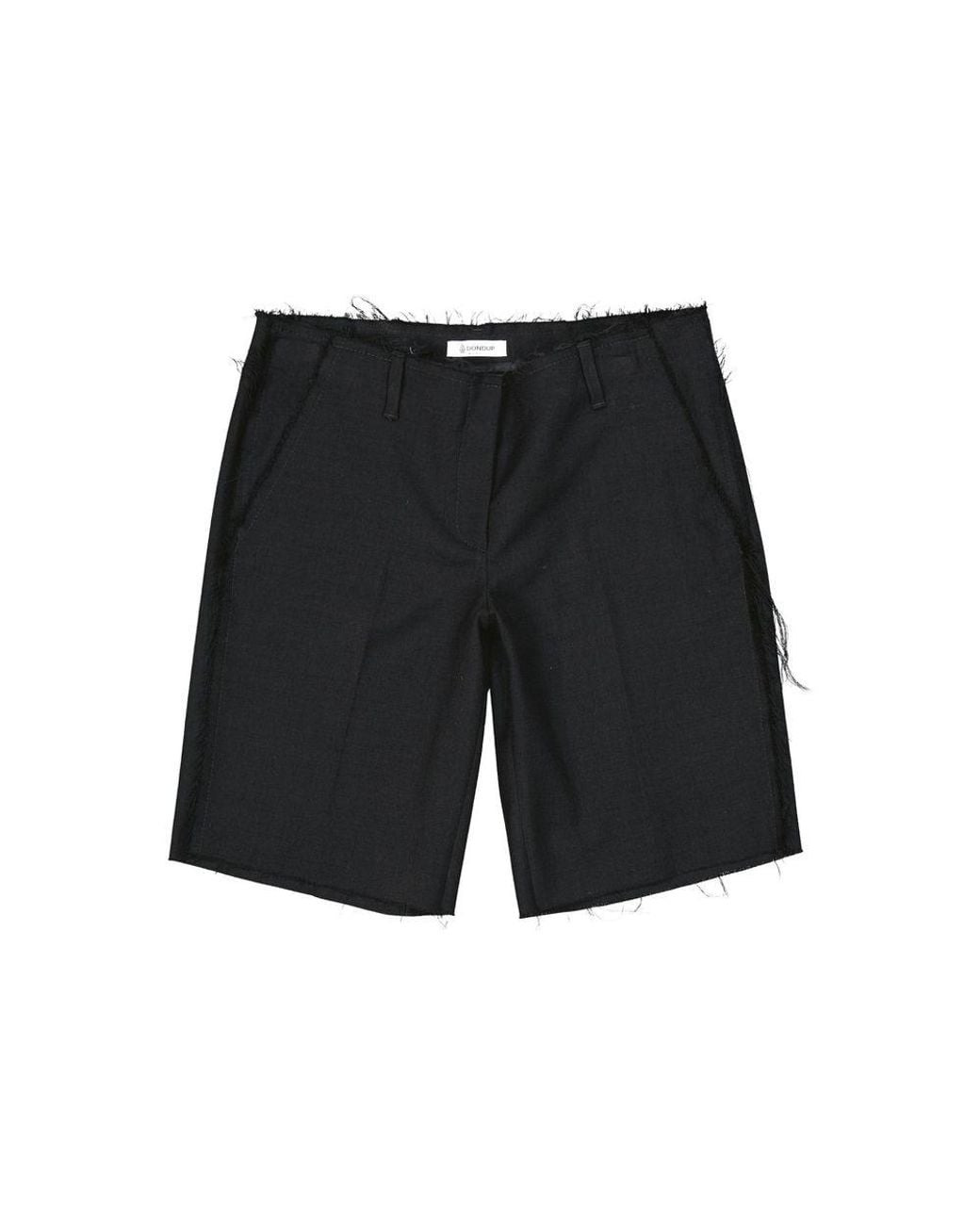 Dondup Black Virgin Wool Shorts