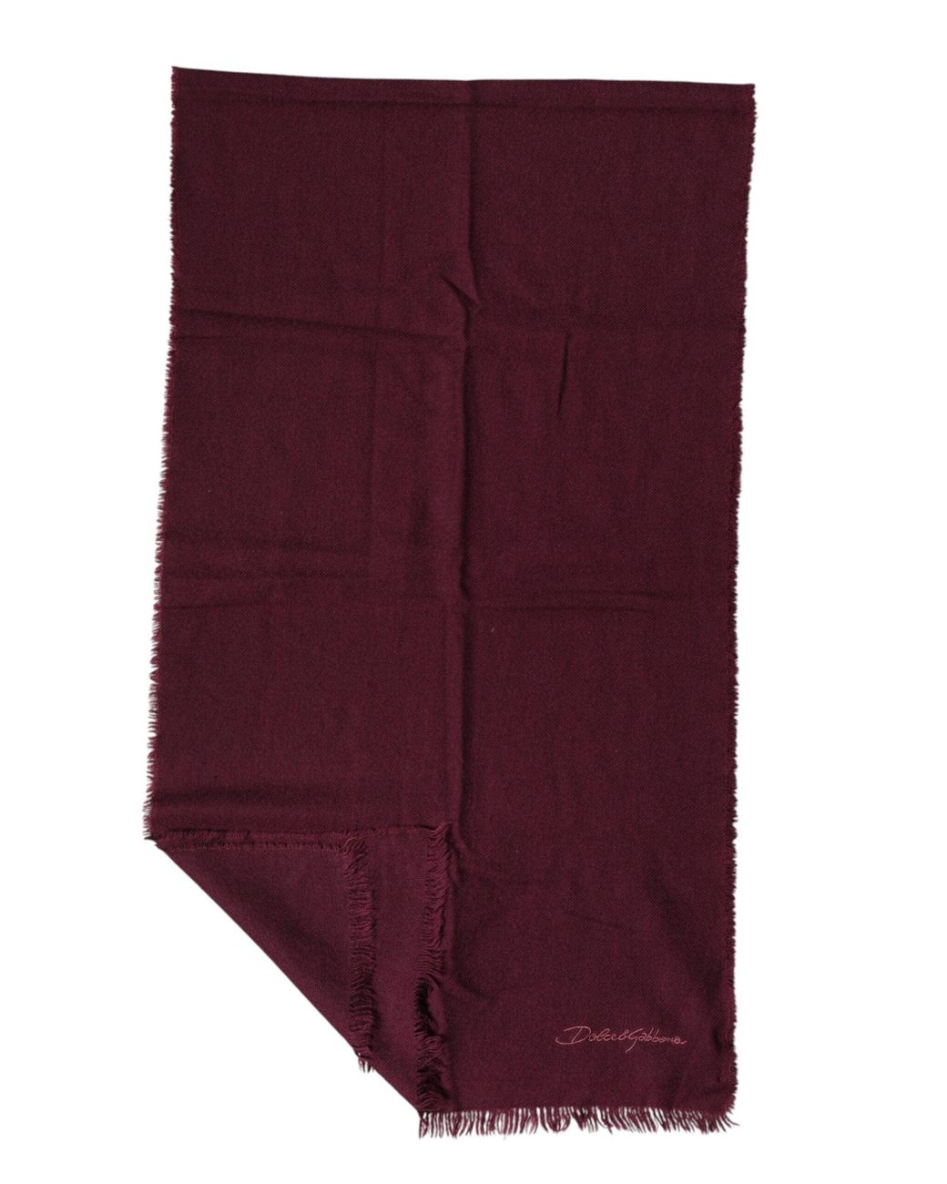 Dolce & Gabbana Red Cashmere Fringes Neck Wrap Shawl Scarf for men