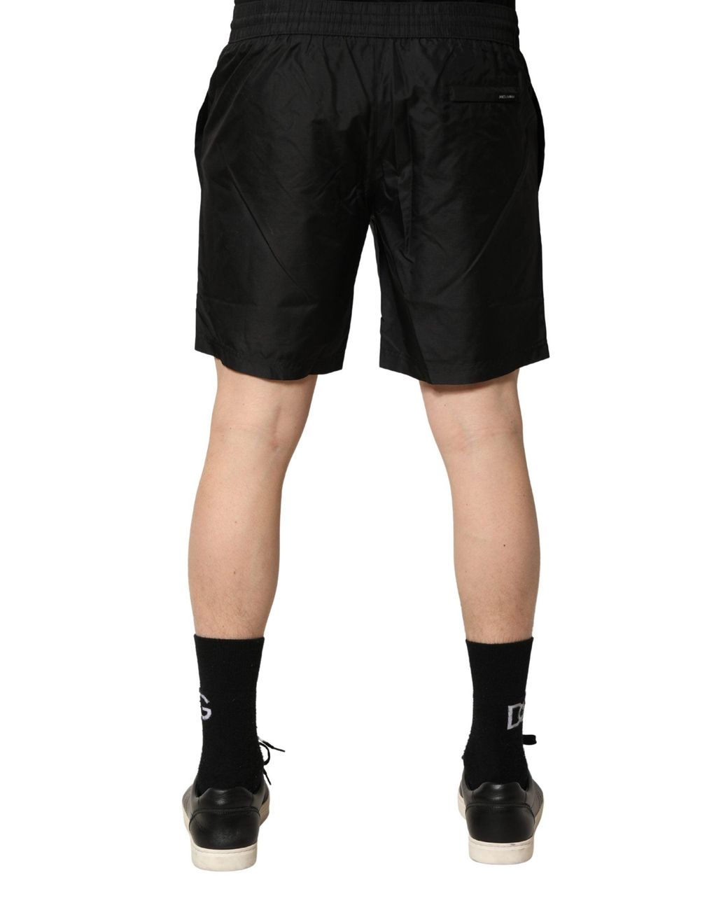 Dolce & Gabbana Black Polyester Drawstring Men Shorts Swimwear for men