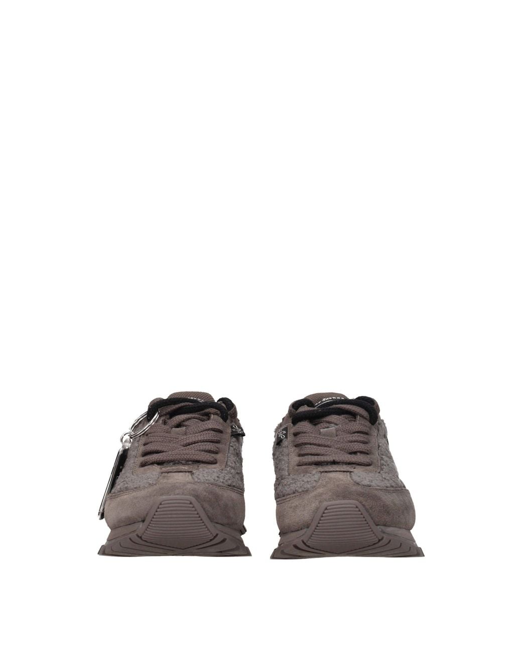 Marc Jacobs Brown Gray Fur Chunky Sneakers