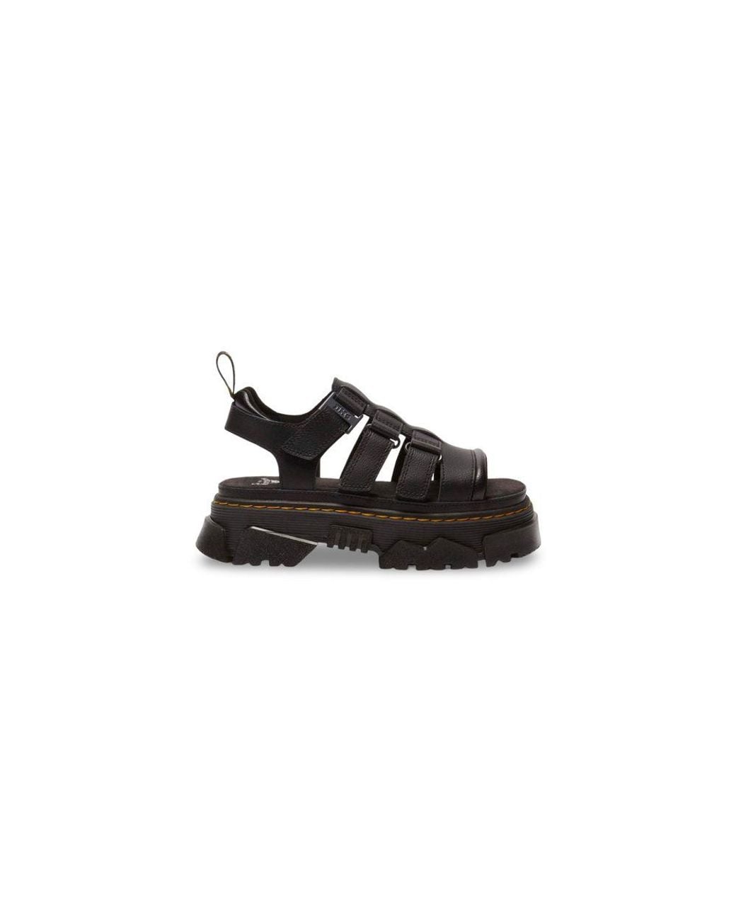 Dr. Martens Black Leather Platform Sandals