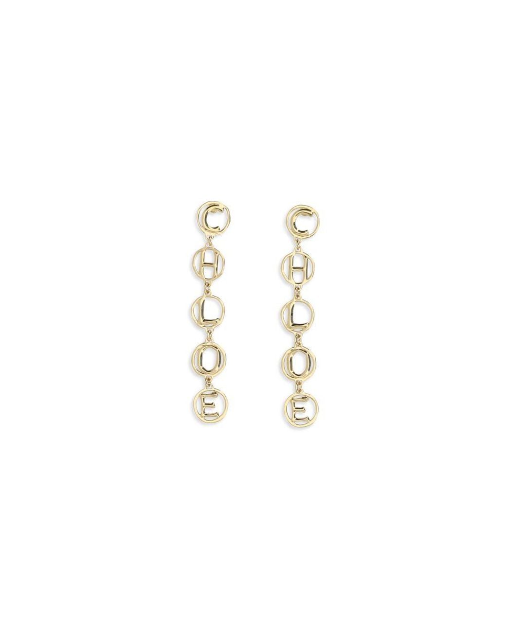 Chloé Metallic Gold Brass Earrings