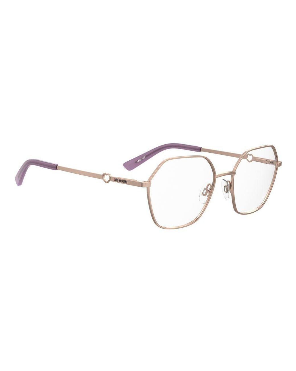 Love Moschino Metallic Metal Glasses (Frames) Accessory