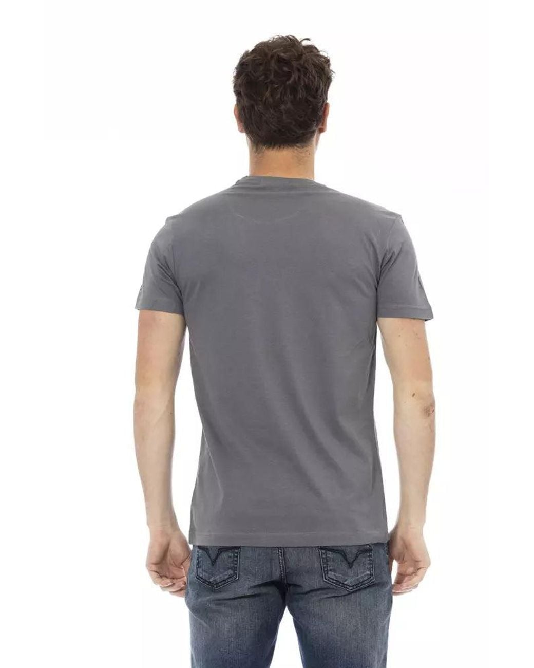 TRUSSARDI ACTION Gray Cotton Men T for men