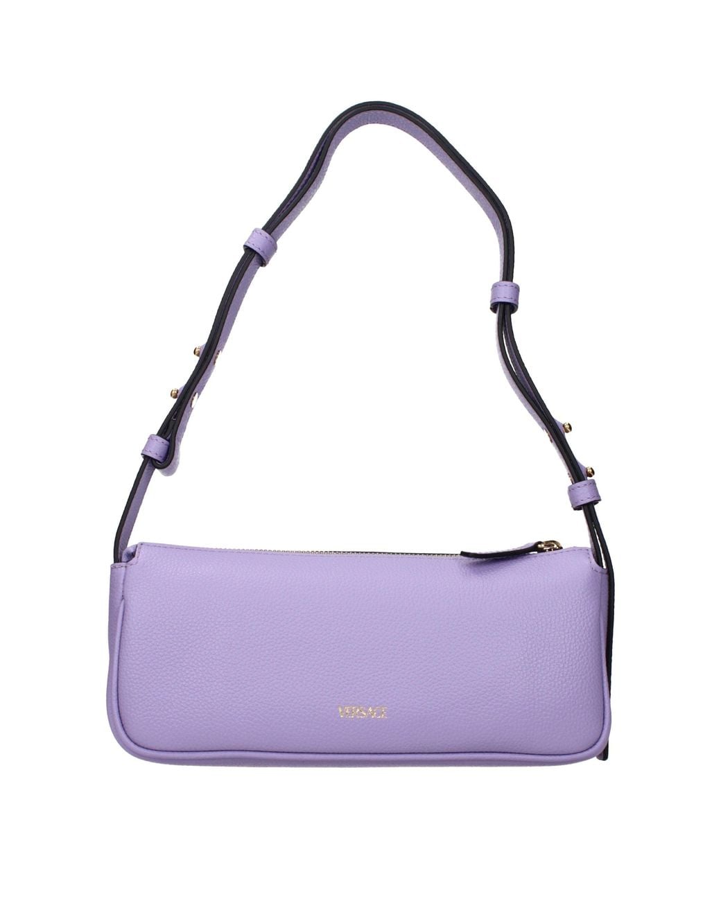 Versace Purple Leather Shoulder Bag