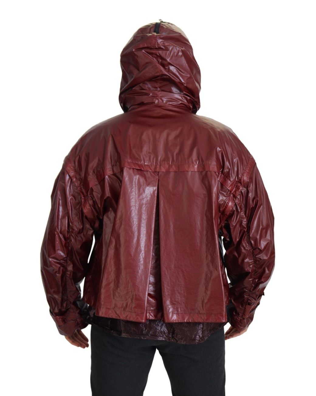 Dolce & Gabbana Red Bordeaux Cotton Hooded Full Zip Jacket for men