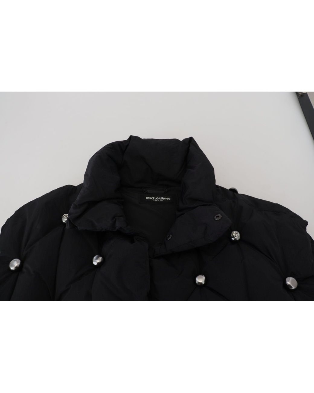 Dolce & Gabbana Black Sleeveless Dg Metal Embellishment Jacket for men