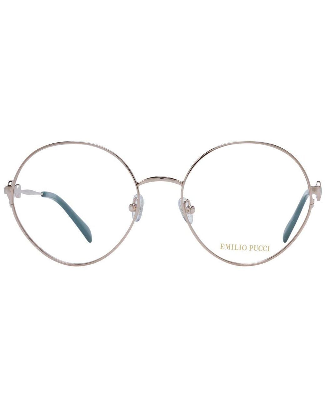 Emilio Pucci Metallic Rose Gold Metal Glasses (frames)