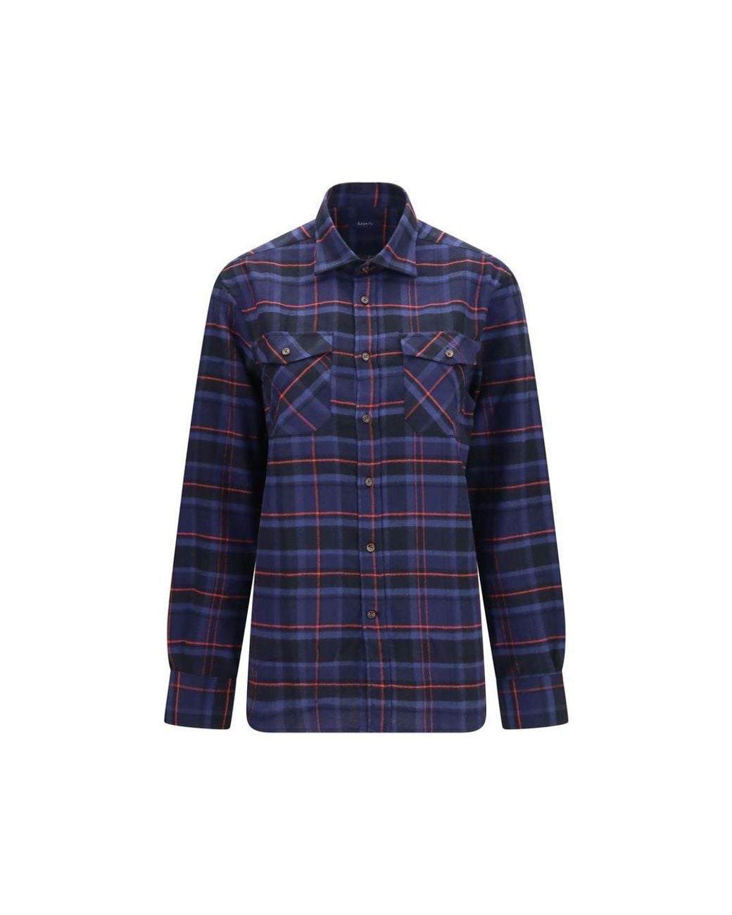 Deperlu Blue Multicolor Cotton Pattern Shirt for men