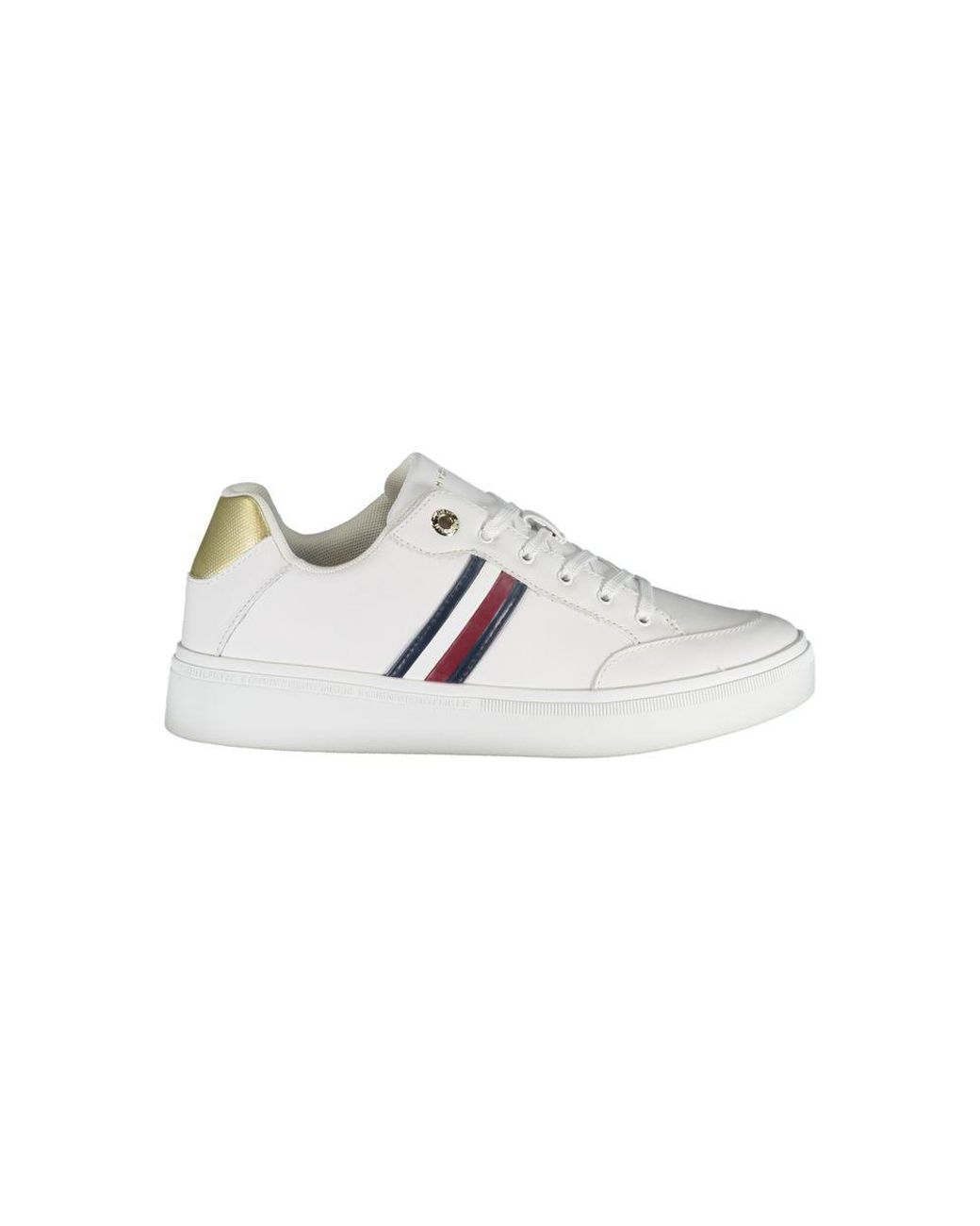 Tommy Hilfiger White Leather Sneakers Fw0Fw07466