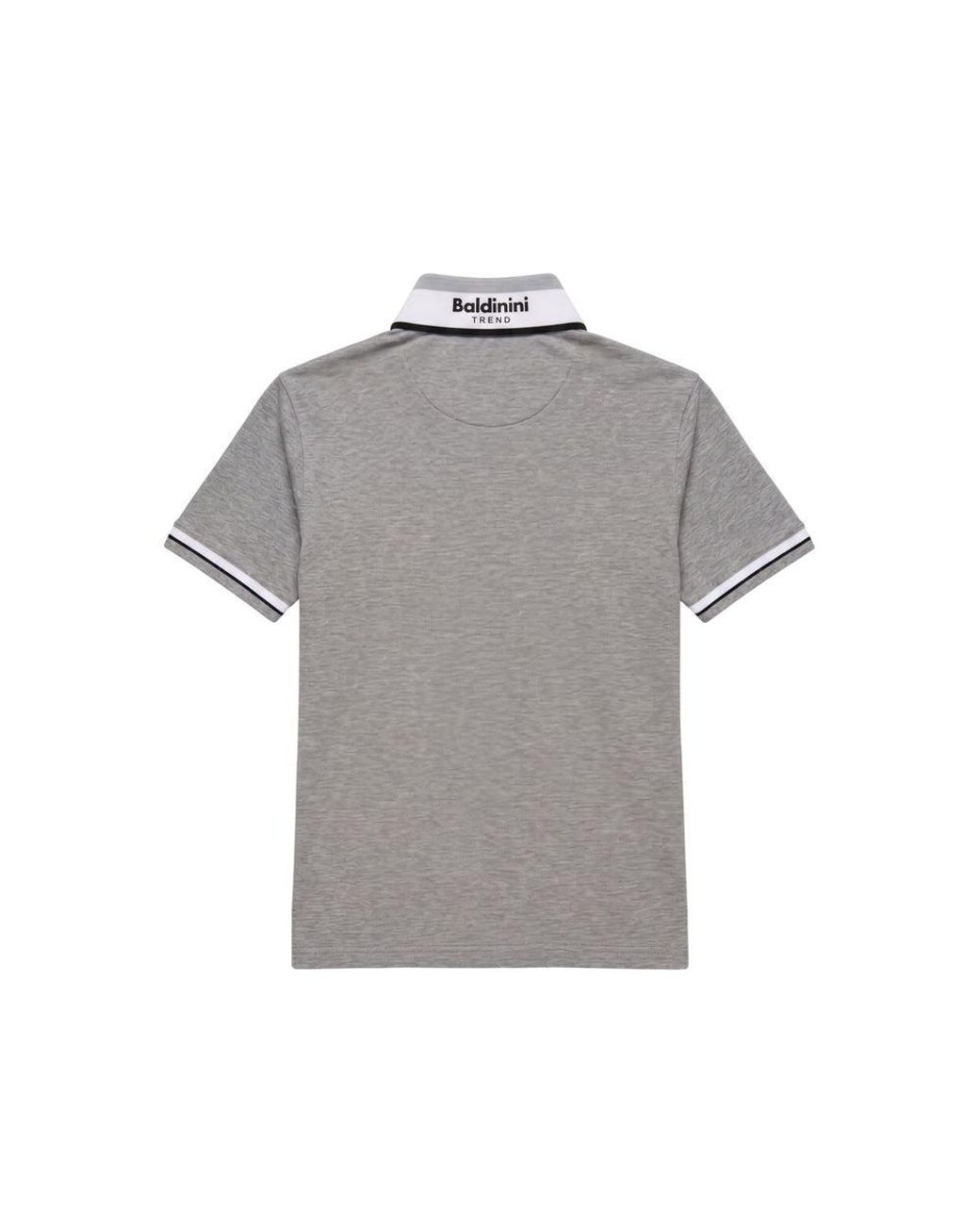 Baldinini Gray Grey Cotton Men Polo for men